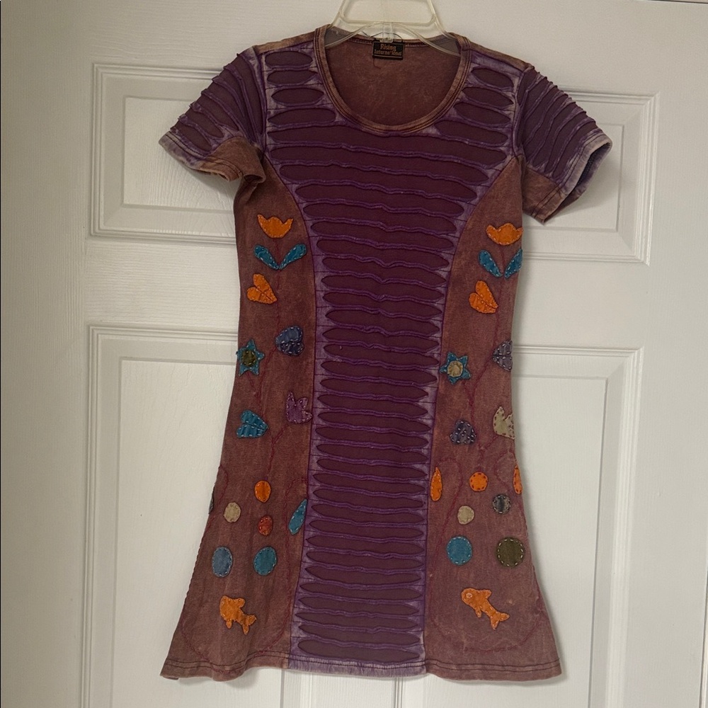 Rising International Colorful Patchwork Mini Dress